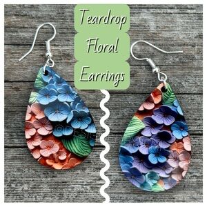 Teardrop Floral Earrings
